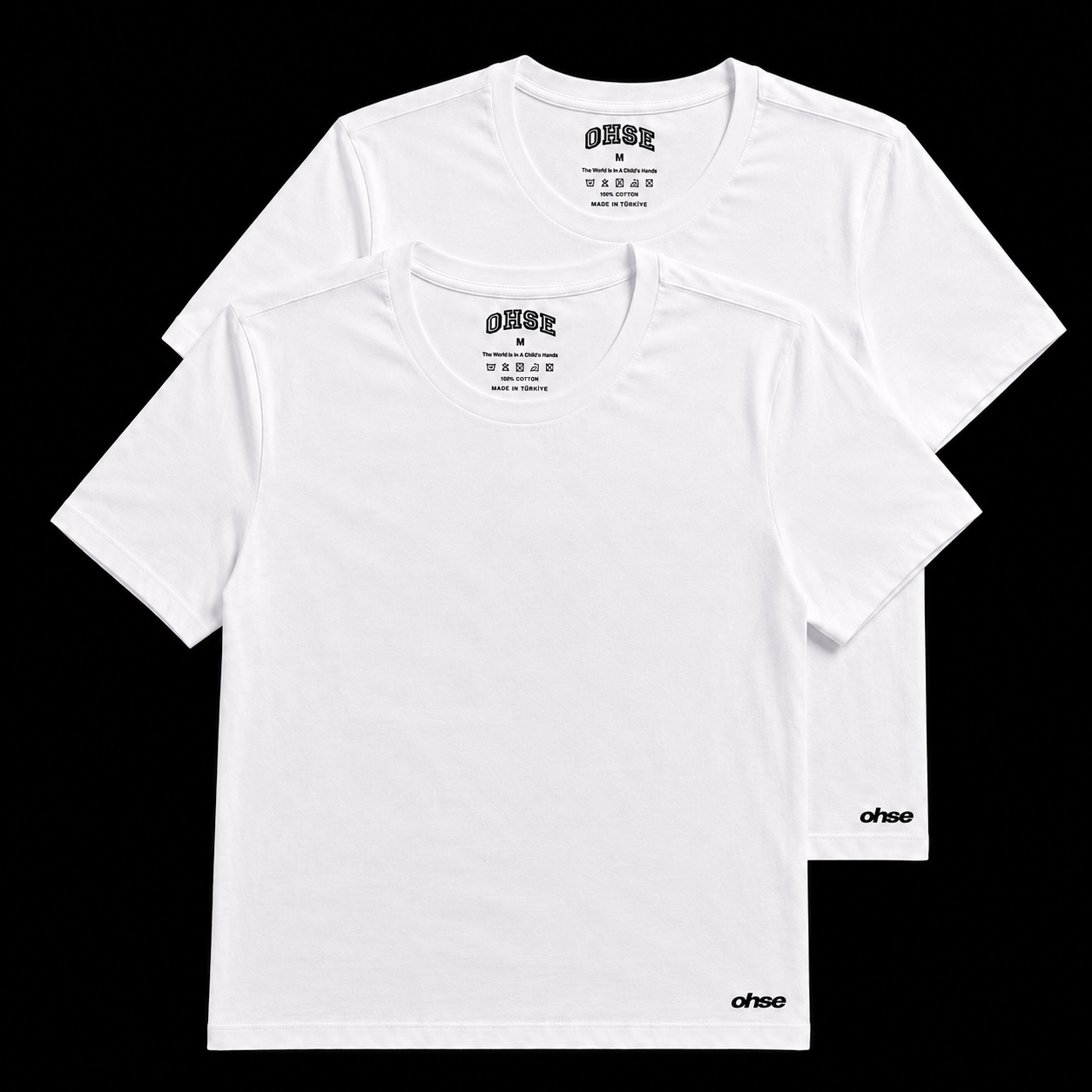 OHSE SLIM-FIT T-SHIRT 2 PACK WHITE
